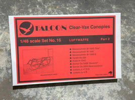 1/48 Falcon Canopies Set Luftwaffe World War II (part 2)