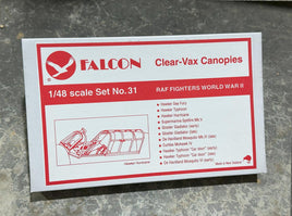 1/48 Falcon Canopies Set RAF Fighters World War II