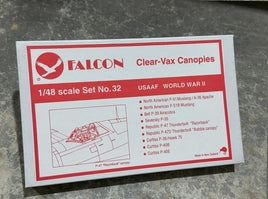1/48 Falcon Canopies Set USAAF World War II