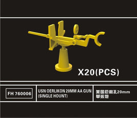 1/700 Flyhawk USN Oerlikon 20mm AA Gun (Single Hount)