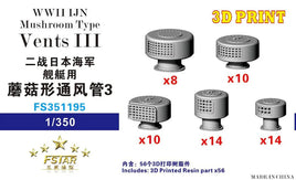 1/350 Five Star Models WWII IJN Mushroom Type Vents III 3D Printing