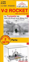 1/350 Five Star Master V-2 Rocket w/Launching Pad for USS Midway