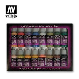 Vallejo Game Color Set of 16 Extra Opaque Colors 17ml 72290