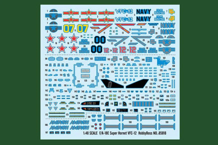 1/48 Hobby Boss F/A-18E Super Hornet VFC-12 Plastic Model Kit - MPM Hobbies