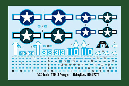 1/72 Hobby Boss TBM-3 Avenger Plastic Model Kit - MPM Hobbies