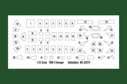 1/72 Hobby Boss TBM-3 Avenger Plastic Model Kit - MPM Hobbies