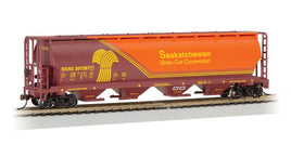 HO Bachmann Saskatchewan Wheat - 4 Bay Cylindrical Grain Hopper 19140 - MPM Hobbies
