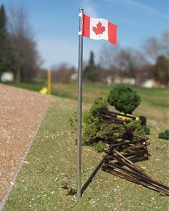 HO Osborn Canadian Flag And Pole 1093 - MPM Hobbies