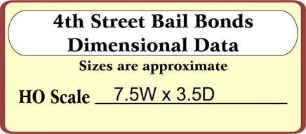 HO Scale Bar Mills 4Th Street Bail Bonds #132 - MPM Hobbies