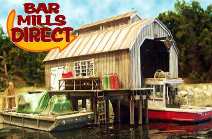 HO Scale Bar Mills Boat House At Cundy Harbor #1740 - MPM Hobbies