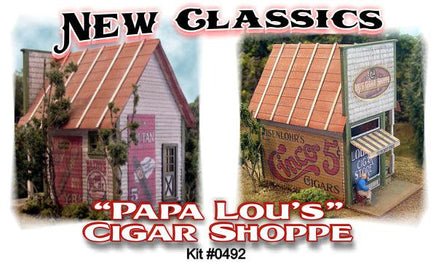 HO Scale Bar Mills Papa Lous Cigar Store #492 - MPM Hobbies
