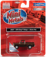 HO Scale Classic Metal Works 1979 Chevy Pickup Fleetside #3 Brown 30637 - MPM Hobbies