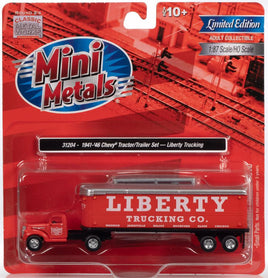 HO Scale Classic Metal Works '46 Chevy Semi/Trailer Set Liberty Truck 31204 - MPM Hobbies