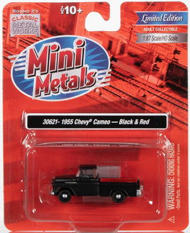 HO Scale Classic Metal Works '55 Chevy Pickup Cameo Black & Red 30621 - MPM Hobbies
