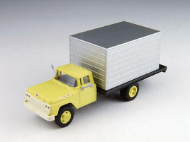 HO Scale Classic Metal Works '60 Ford Box Truck Yel/Sil 30478 - MPM Hobbies