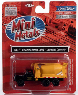 HO Scale Classic Metal Works '60 Ford Cement Truck Tidewater 30614 - MPM Hobbies