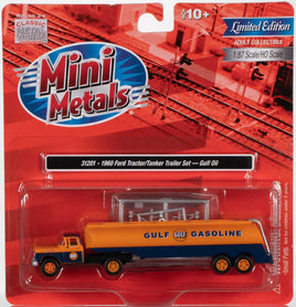 HO Scale Classic Metal Works '60 Ford Tractor w/Tanker Gulf Oil 31201 - MPM Hobbies
