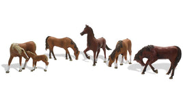 HO Woodland Chestnut Horses 1842 - MPM Hobbies