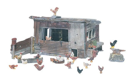 HO Woodland Chicken Coop 215 - MPM Hobbies