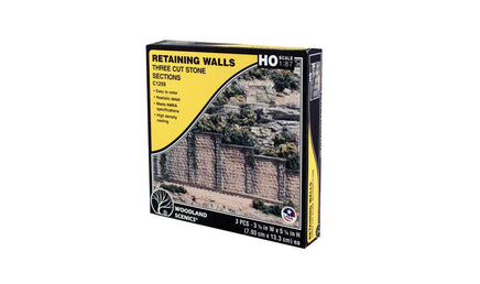 HO Woodland Cut Stone Retaining Wall 1259 - MPM Hobbies
