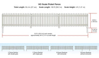 HO Woodland Picket Fence 2984 - MPM Hobbies