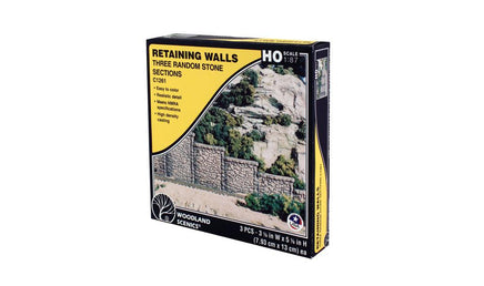 HO Woodland Random Stone Retaining Wall 1261 - MPM Hobbies