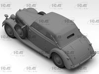 1/35 ICM Type 320 W142 Cabriolet Soft Top WWII German Staff Car Plastic Model Kit