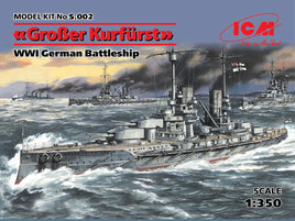 1/350 ICM Grober Kurfurst, WWI German Battleship