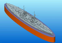 1/700 ICM Markgraf (full hull & waterline), WWI German Battleship
