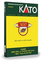 N Kato N C&NW EMD E8A and Pullman Bi-Level "400" Train 6-Unit Set w/ Pre-Installed ESU LokSound DCC 106104L - MPM Hobbies