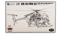 1/35 Kitty Hawk AH-6J/MH-6J Little Bird (with figures) Plastic Model Kit - MPM Hobbies