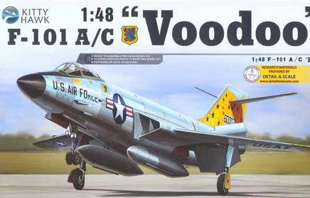 1/48 Kitty Hawk F-101 A/C Voodoo Plastic Model Kit - MPM Hobbies