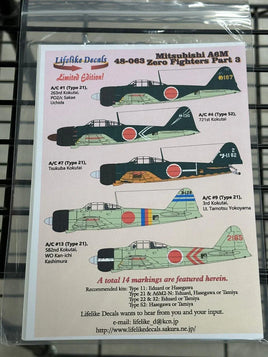1/48 Lifelike Decals Zero P-3 - MPM Hobbies