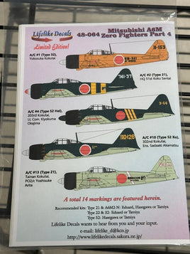 1/48 Lifelike Decals Zero P-4 - MPM Hobbies