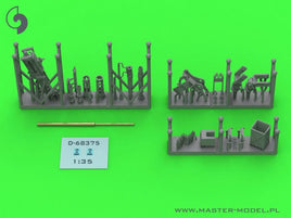 1/35 Master Model Browning M2HB .50 cal (12,7mm) - on tank mount - early WWII version (D69820 cradle with small 50 round ammo can D68375) - MPM Hobbies