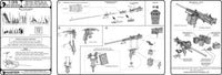 1/35 Master Model Browning M2HB .50 cal (12,7mm) - for M10 Tank Destroyer (D70627 cradle with small 50 round ammo can D68375) - MPM Hobbies
