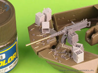 1/35 Master Model Browning M2HB .50 cal (12,7mm) - for M10 Tank Destroyer (D70627 cradle with small 50 round ammo can D68375) - MPM Hobbies