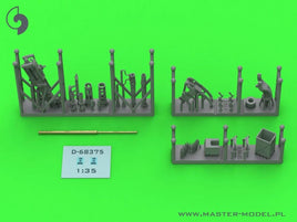 1/35 Master Model Browning M2HB .50 cal (12,7mm) - for M10 Tank Destroyer (D70627 cradle with small 50 round ammo can D68375) - MPM Hobbies