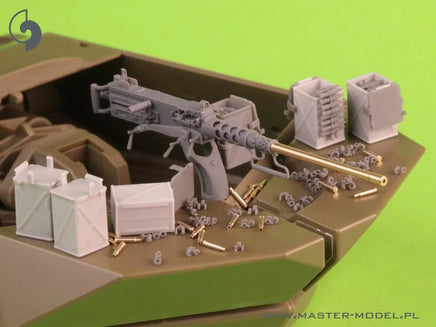 1/35 Master Model Browning M2HB .50 cal (12,7mm) - for M10 Tank Destroyer (D70627 cradle with small 50 round ammo can D68375) - MPM Hobbies