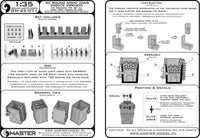 1/35 Master Model Early small (50 round) ammunition cans (D68375) for Browning M2HB .50 cal machine gun (6 pcs) - OPENED - MPM Hobbies
