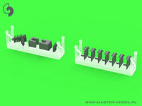 1/35 Master Model Early small (50 round) ammunition cans (D68375) for Browning M2HB .50 cal machine gun (6 pcs) - OPENED - MPM Hobbies