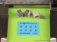 1/35 Master Model Early small (50 round) ammunition cans (D68375) for Browning M2HB .50 cal machine gun (6 pcs) - OPENED - MPM Hobbies
