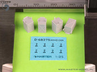 1/35 Master Model Early small (50 round) ammunition cans (D68375) for Browning M2HB .50 cal machine gun (6 pcs) - CLOSED - MPM Hobbies