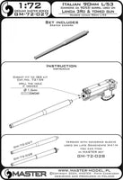 1/72 Master Model Italian 90mm L/53 gun barrel (Cannone da 90/53)- used as a towed gun and also on Lancia 3Ro and early Semovente M41M