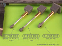 1/72 Master Model StuG III Ausf. F (early) - 7.5cm StuK 40 L/43 gun barrel & resin muzzle brake and mantlet - MPM Hobbies