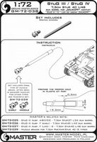1/72 Master Model StuG III / StuG IV - 7.5cm StuK 40 L/48 gun barrel for "Saukopf" mantlet (mantlet not included) - MPM Hobbies