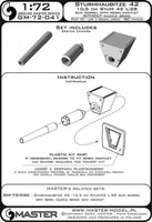 1/72 Master Model Sturmhaubitze 42 - 10.5 cm StuH 42 L/28 gun barrel with resin mantlet (version with straight barrel WITHOUT muzzle brake) - MPM Hobbies