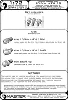 1/72 Master Model Muzzle brakes for 10.5cm leFH 18(M). leFH 18/40. StuH 42 (used in towed artillery and vehicles e.g. Wespe. StuH 42) - MPM Hobbies
