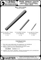1/350 Master Model SMS Viribus Unitis armament - 305mm (12pcs) 150mm (12pcs) barrels 70mm (18pcs) barrels - fits Combrig model
