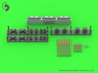 1/350 Master Model French Light Cruiser Marseillaise armament - 152mm (9pcs), 90mm (8pcs), 13,2mm (8pcs) barrels with resin mounts (for Trumpeter kit)